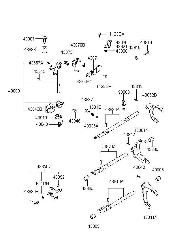 Transmission Parts Blowup - Hyundai Aftermarket